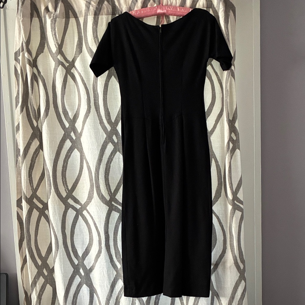 Classic Vintage Black Midi Dress